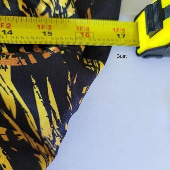 Beautiful Nights Halter Peephole Front Black & Gold Dress Size L - Picture 9 of 9